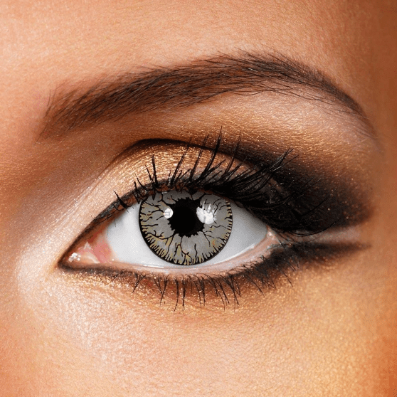 Cosplay Grey crack Gray Coloured Contact Lenses - BEAUEYE (UK)