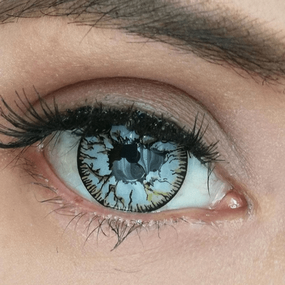 Cosplay Grey crack Gray Coloured Contact Lenses - BEAUEYE (UK)