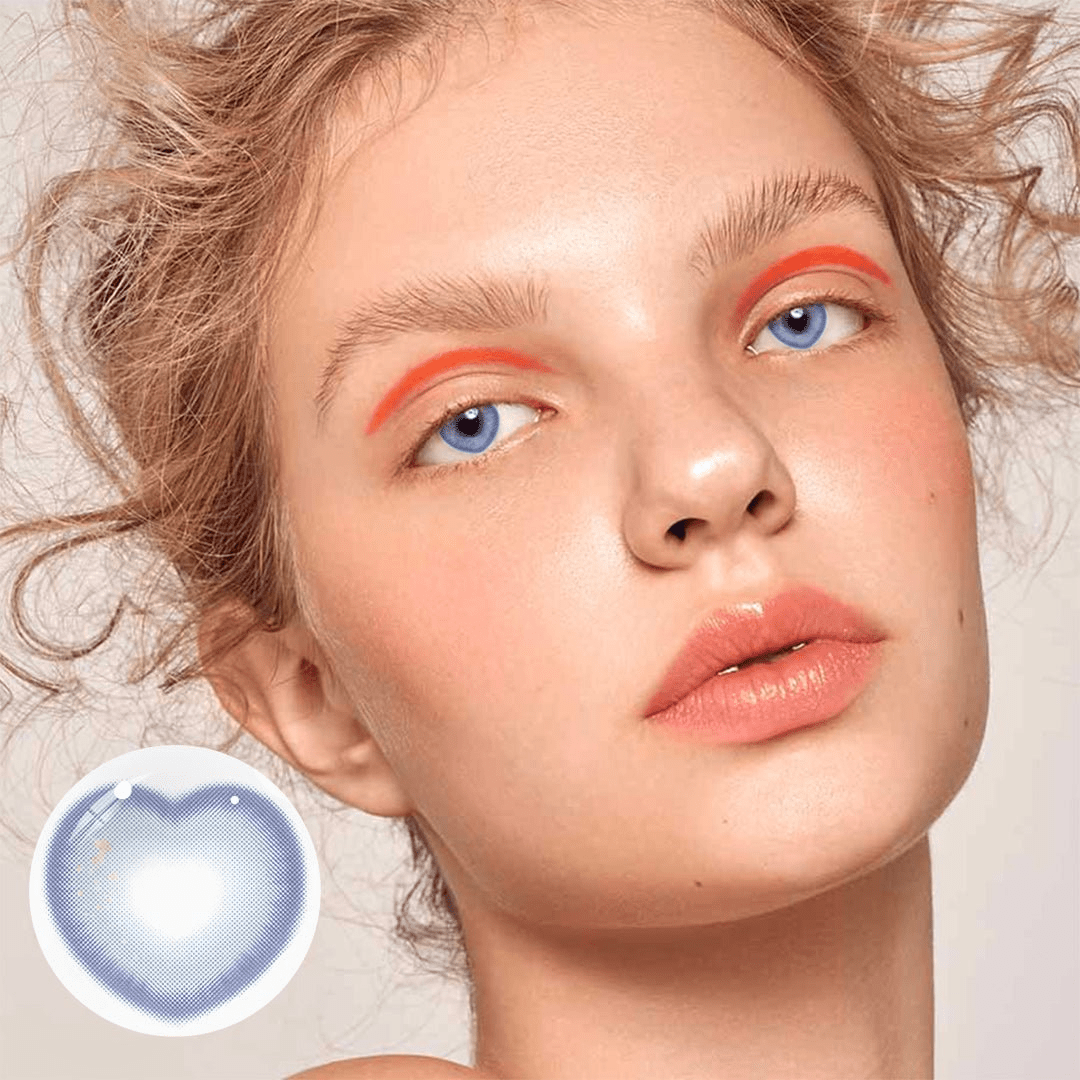 Cosplay Heart Shake Blue Coloured Contact Lenses Secondary image