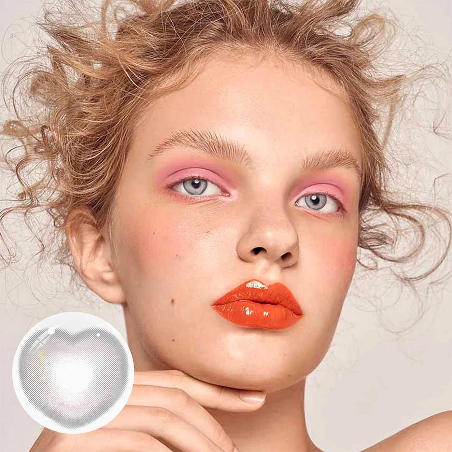 Cosplay Heart Shake Gray Coloured Contact Lenses Secondary image