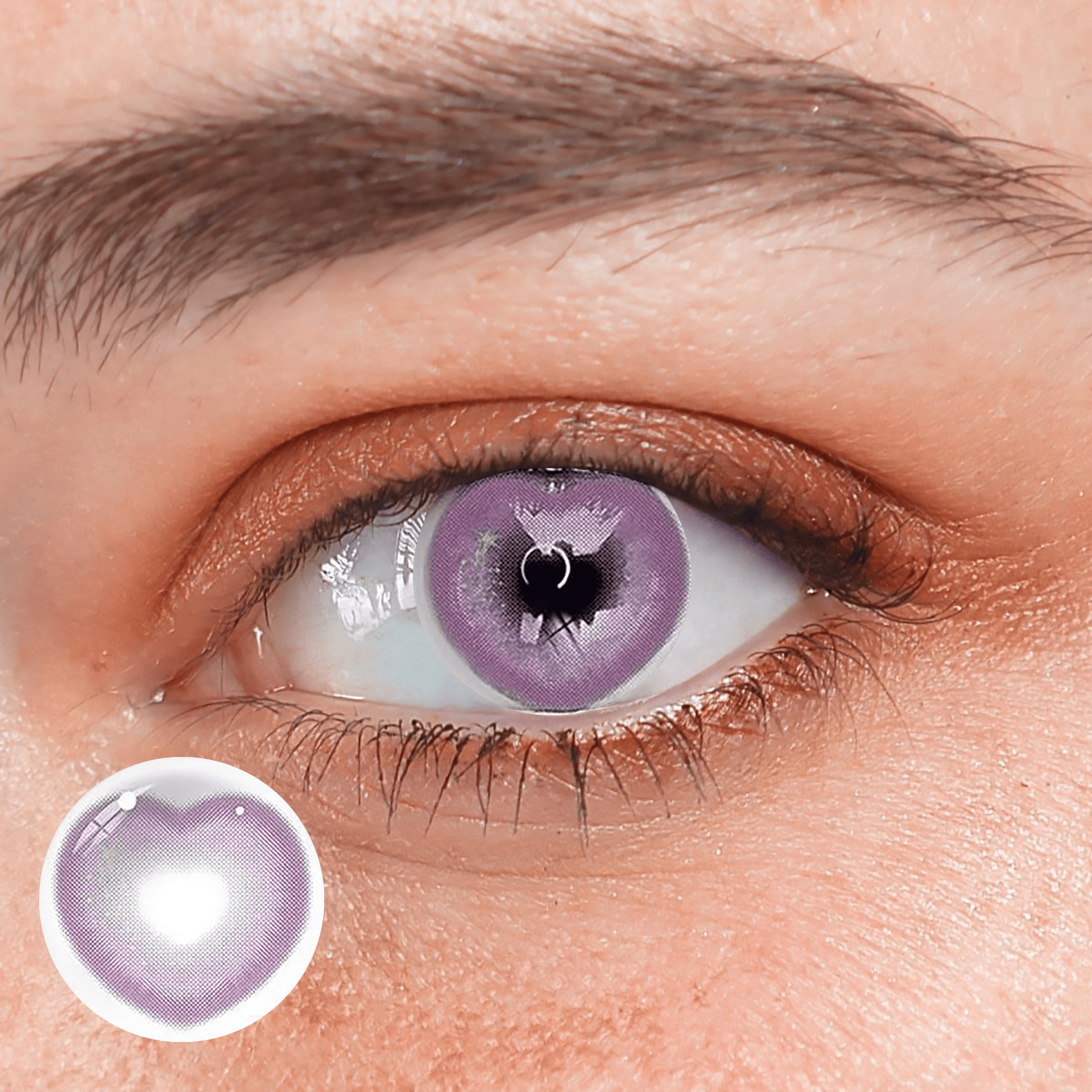 Cosplay Heart Shake Pink Coloured Contact Lenses - BEAUEYE (UK) Main image