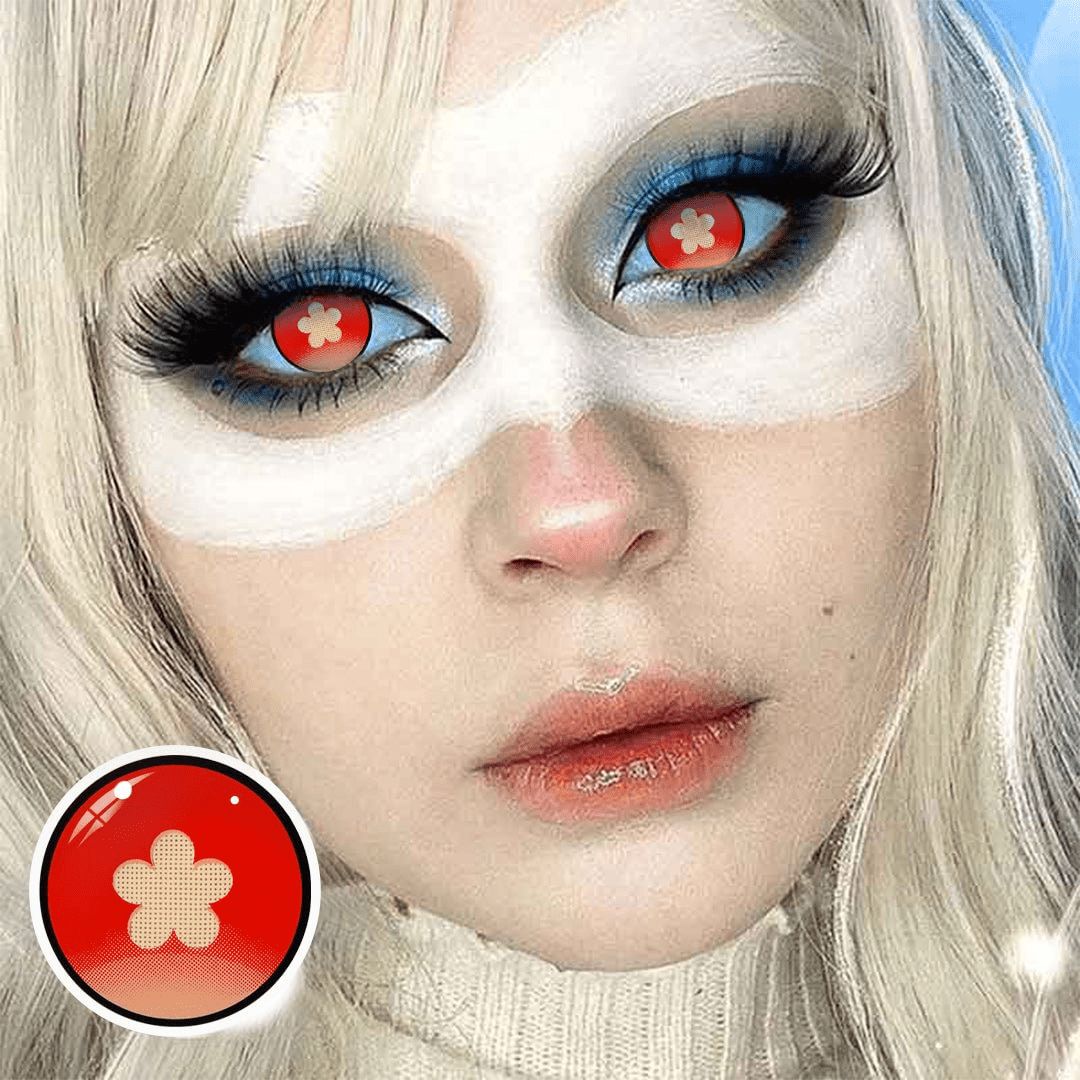Cosplay Genshin Impact Hutao Red Coloured Contact Lenses Secondary image