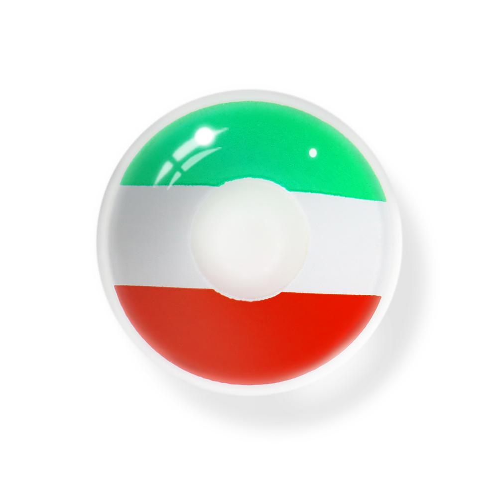 Cosplay Italian Flag Green Coloured Contact Lenses Secondary image