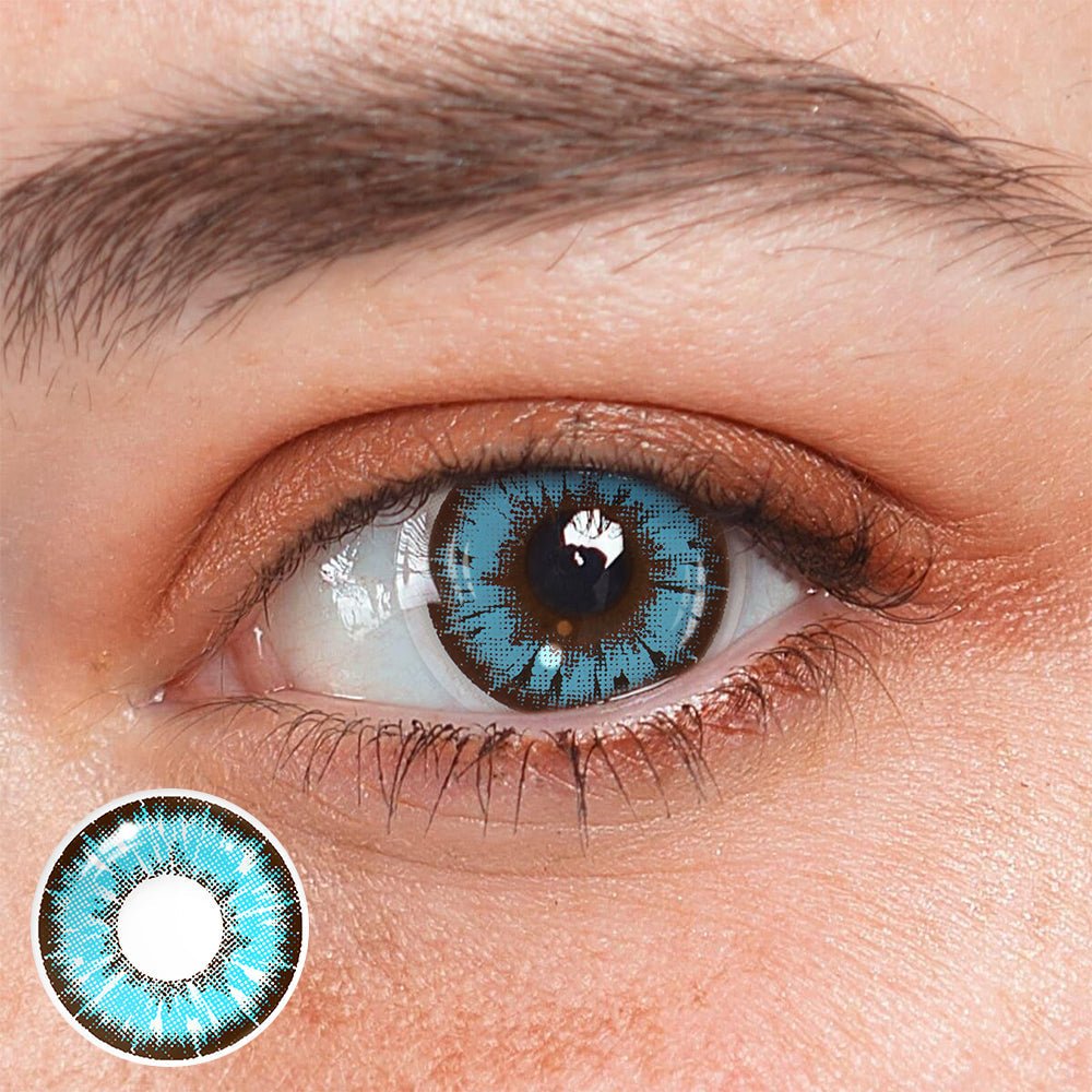 Cosplay Jujutsu Kaisen UJ Blue Prescription Coloured Contact Lenses - BEAUEYE (UK) Main image