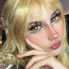 Cosplay Kinoko Brown Coloured Contact Lenses - BEAUEYE (UK)