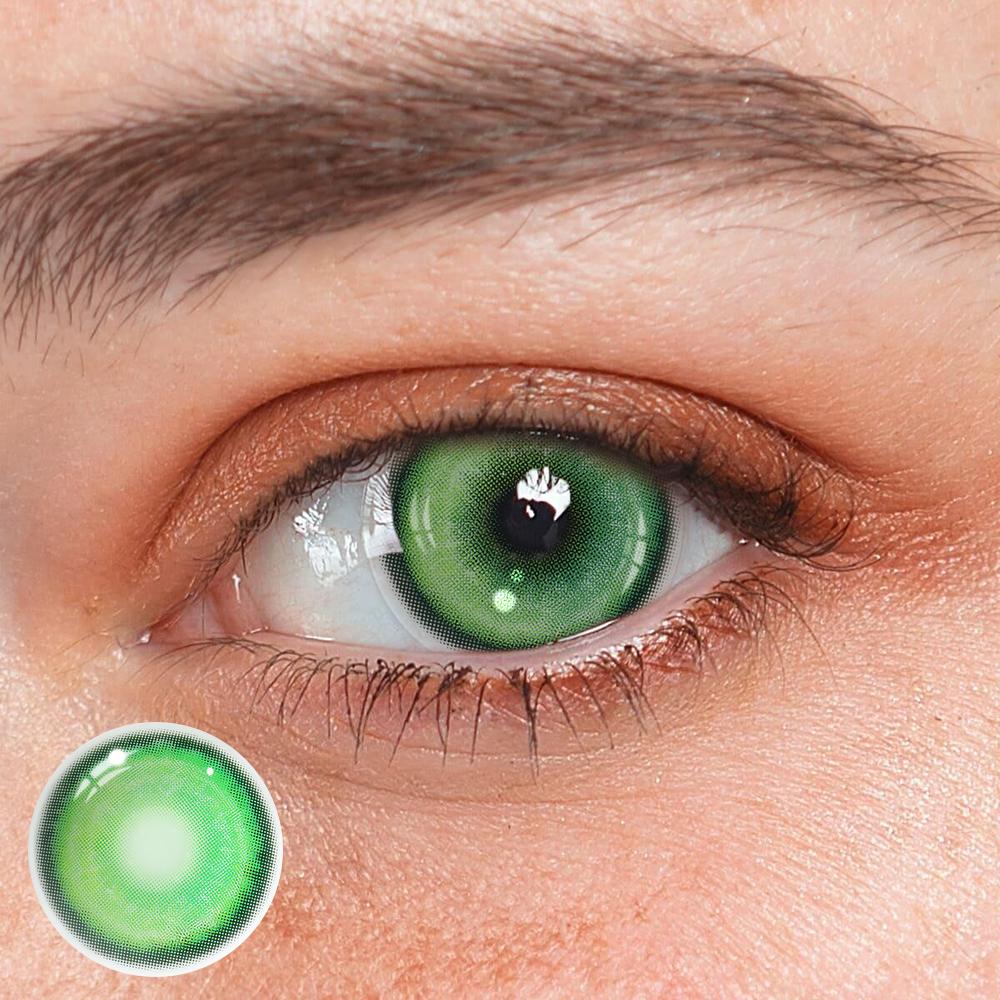Cosplay KOI Green Coloured Contact Lenses - BEAUEYE (UK) Main image