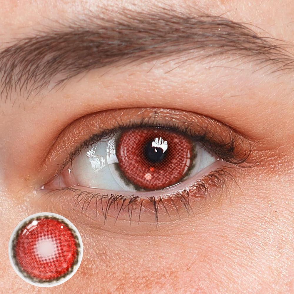 Cosplay KOI Red Coloured Contact Lenses - BEAUEYE (UK) Main image