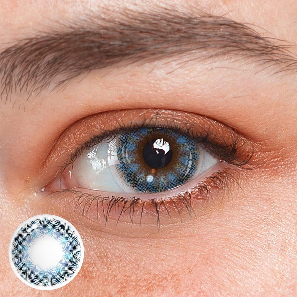 Cosplay Lemon Grass Blue Prescription Coloured Contact Lenses - BEAUEYE (UK) Main image