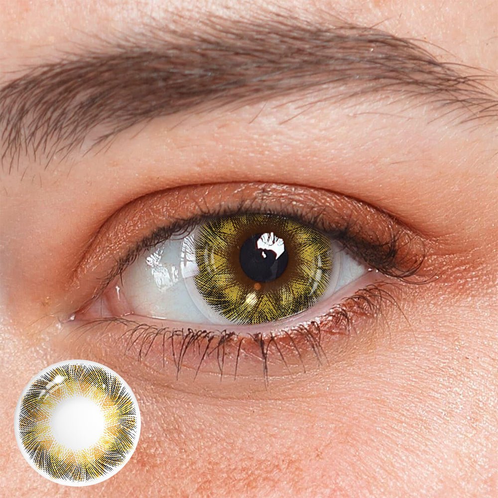Cosplay Lemon Grass Brown Prescription Coloured Contact Lenses - BEAUEYE (UK) Main image