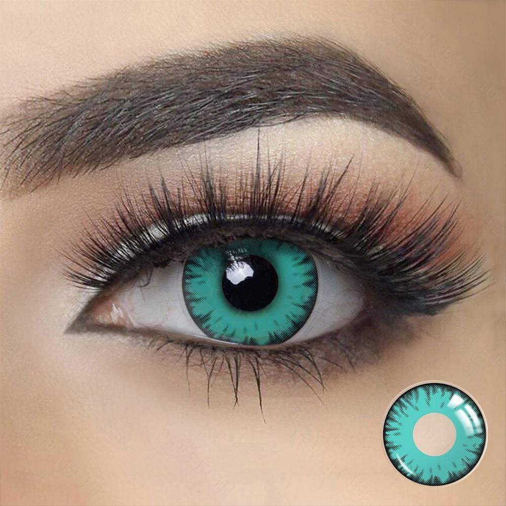 Cosplay Lucifer's Eye Green Prescription Coloured Contact Lenses - BEAUEYE (UK) Main image