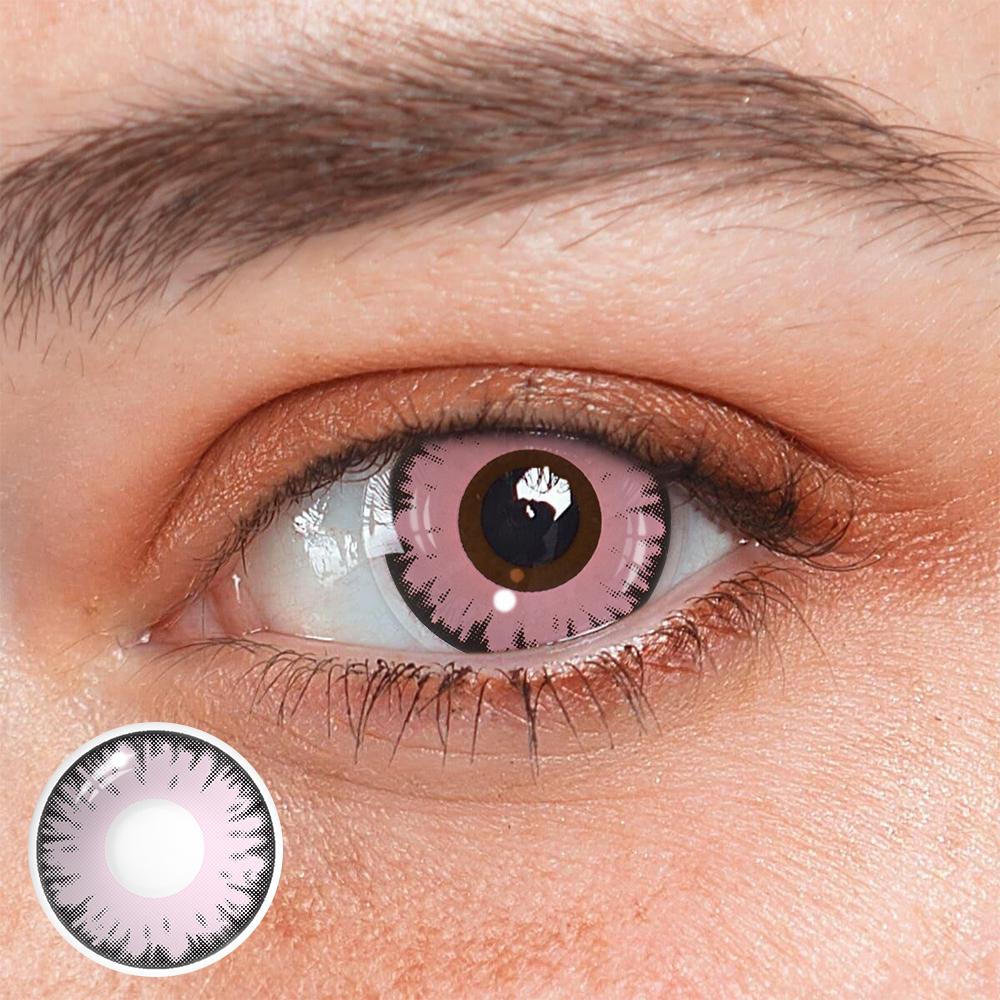 Cosplay Lucifer's Eye Pink Coloured Contact Lenses - BEAUEYE (UK) Main image