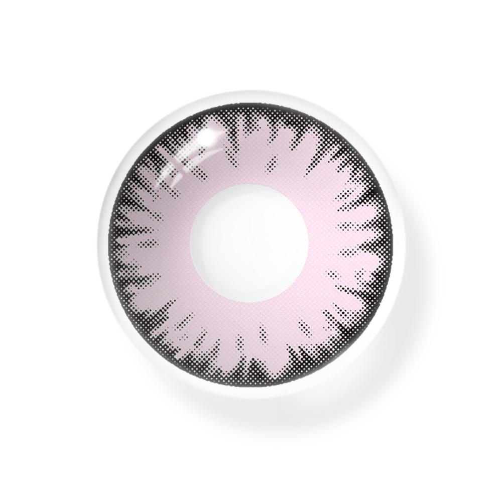 Cosplay Lucifer's Eye Pink Coloured Contact Lenses Secondary image