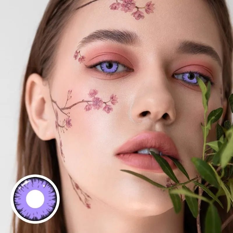 Cosplay Lucifer's Eye Purple Prescription Coloured Contact Lenses Secondary image