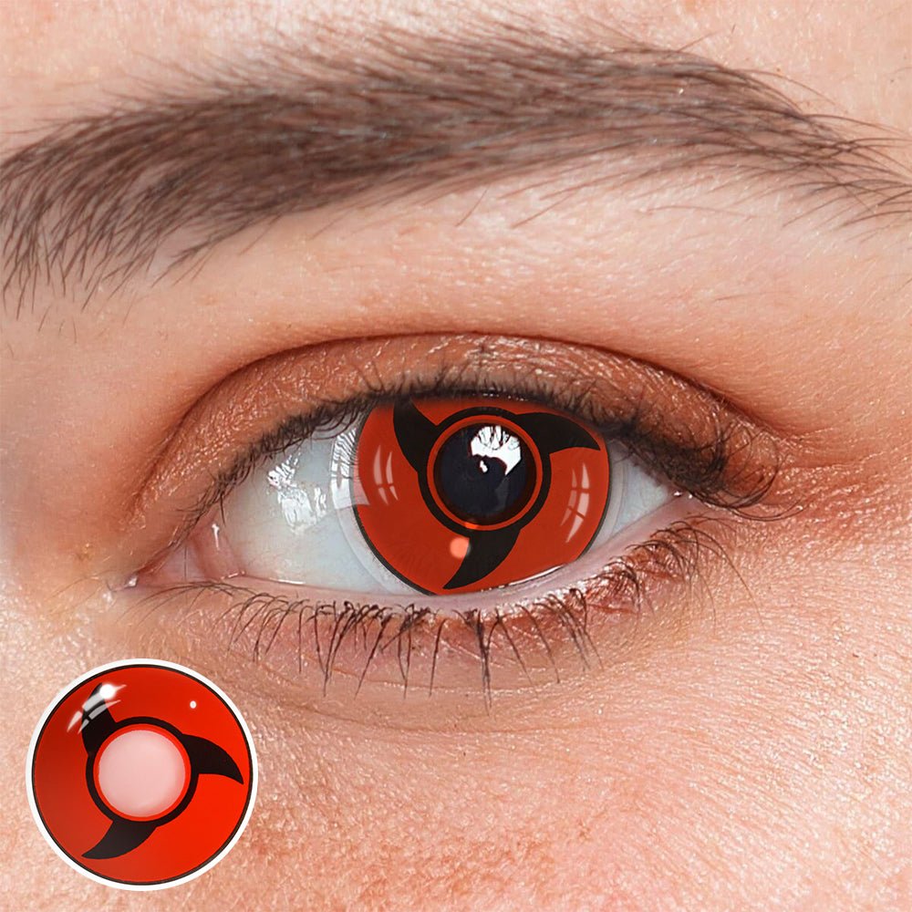 Cosplay NARUTO Mangekyou Red Prescription Coloured Contact Lenses - BEAUEYE (UK)