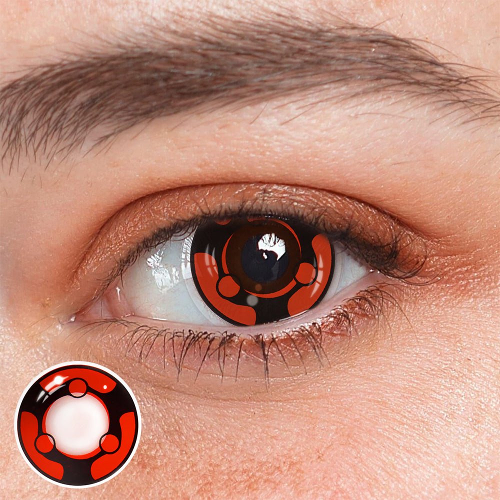 Cosplay NARUTO Mangikiu Shalingan Red Prescription Coloured Contact Lenses - BEAUEYE (UK) Main image