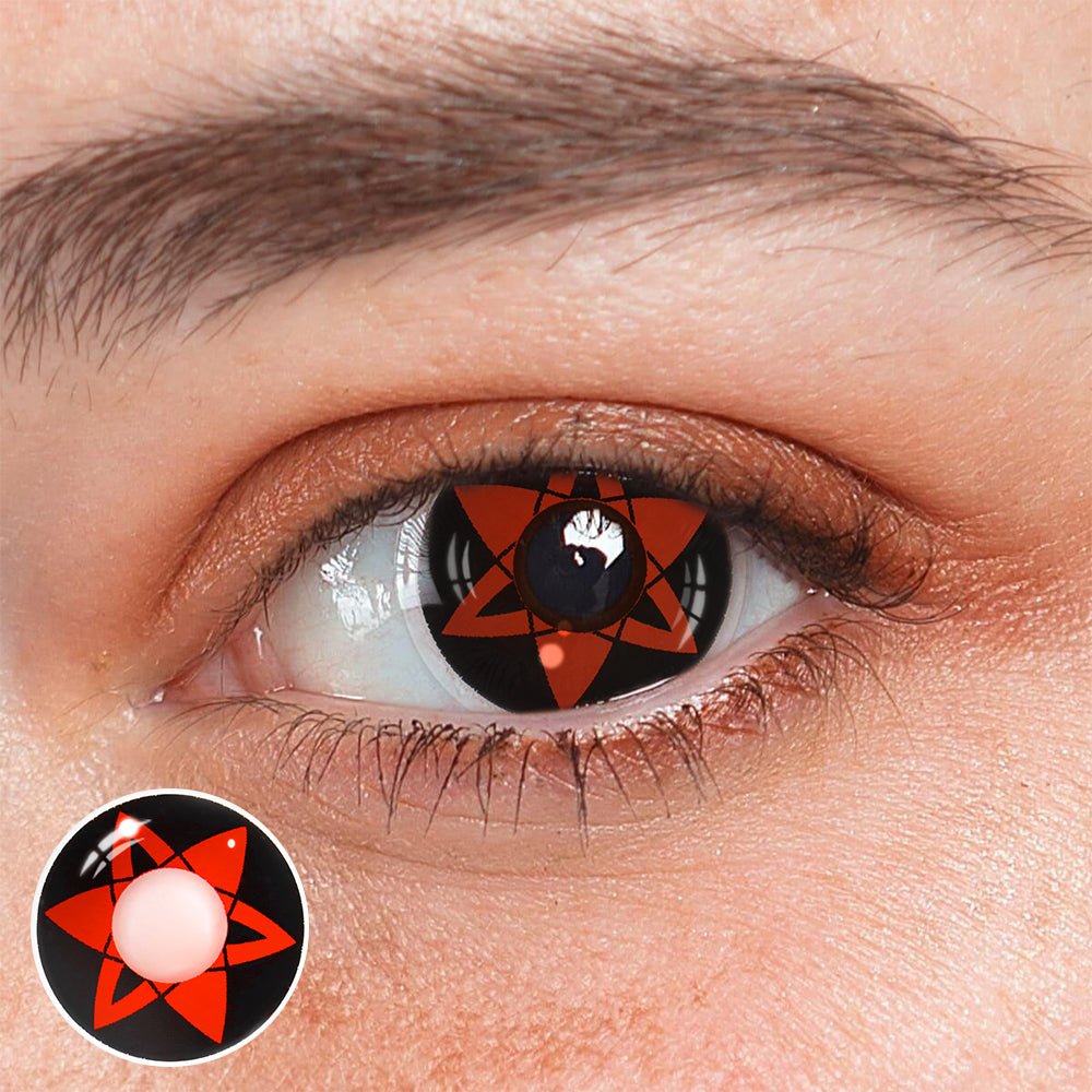 Cosplay NARUTO Uchiha Sasuke Shalingan Red Prescription Coloured Contact Lenses - BEAUEYE (UK) Main image