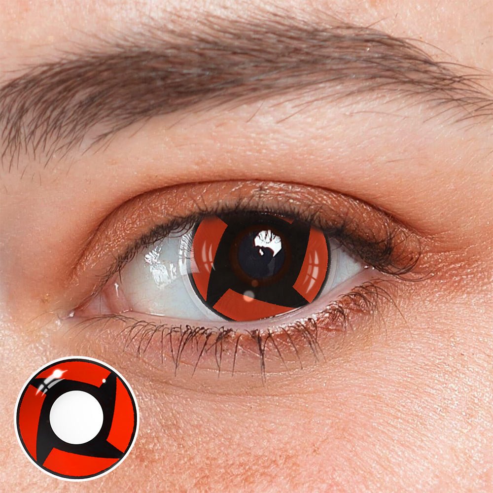 Cosplay NARUTO Uchiha Shisui Shalingan Red Prescription Coloured Contact Lenses - BEAUEYE (UK) Main image