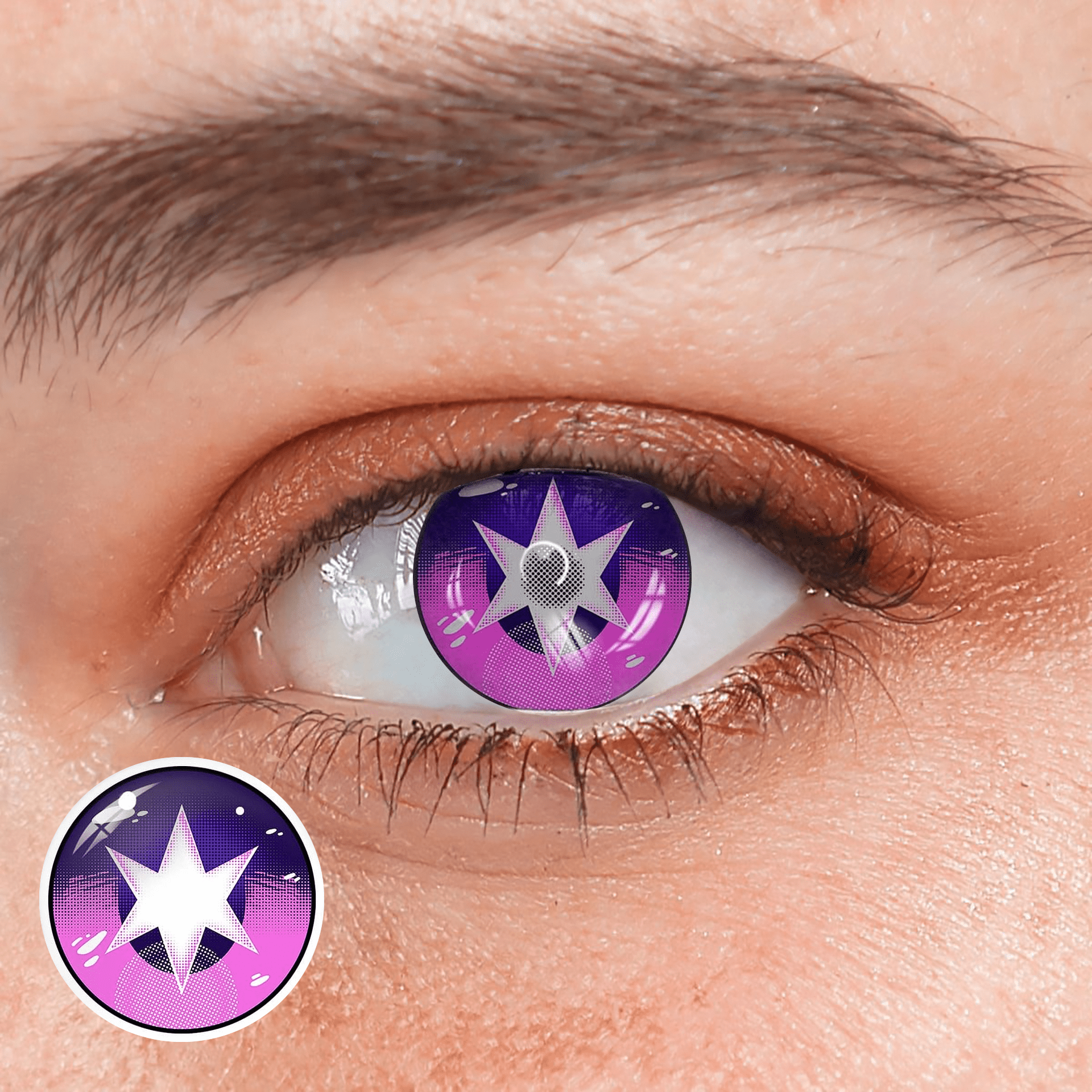 Cosplay Oshi No Ko Hoshino Ai Violet Coloured Contact Lenses - BEAUEYE (UK) Main image