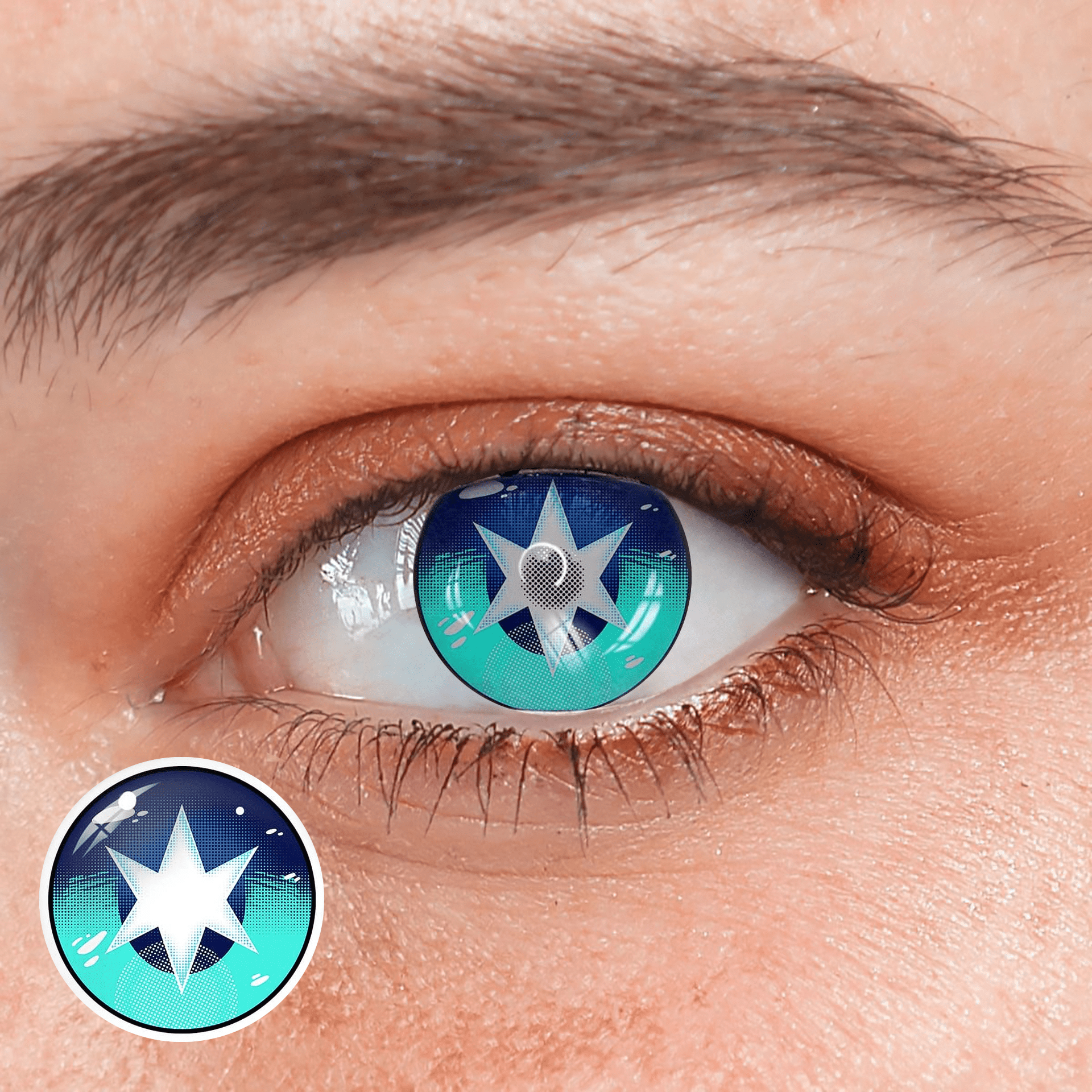 Cosplay Oshi No Ko Hoshino Akuamarin Blue Coloured Contact Lenses - BEAUEYE (UK) Main image