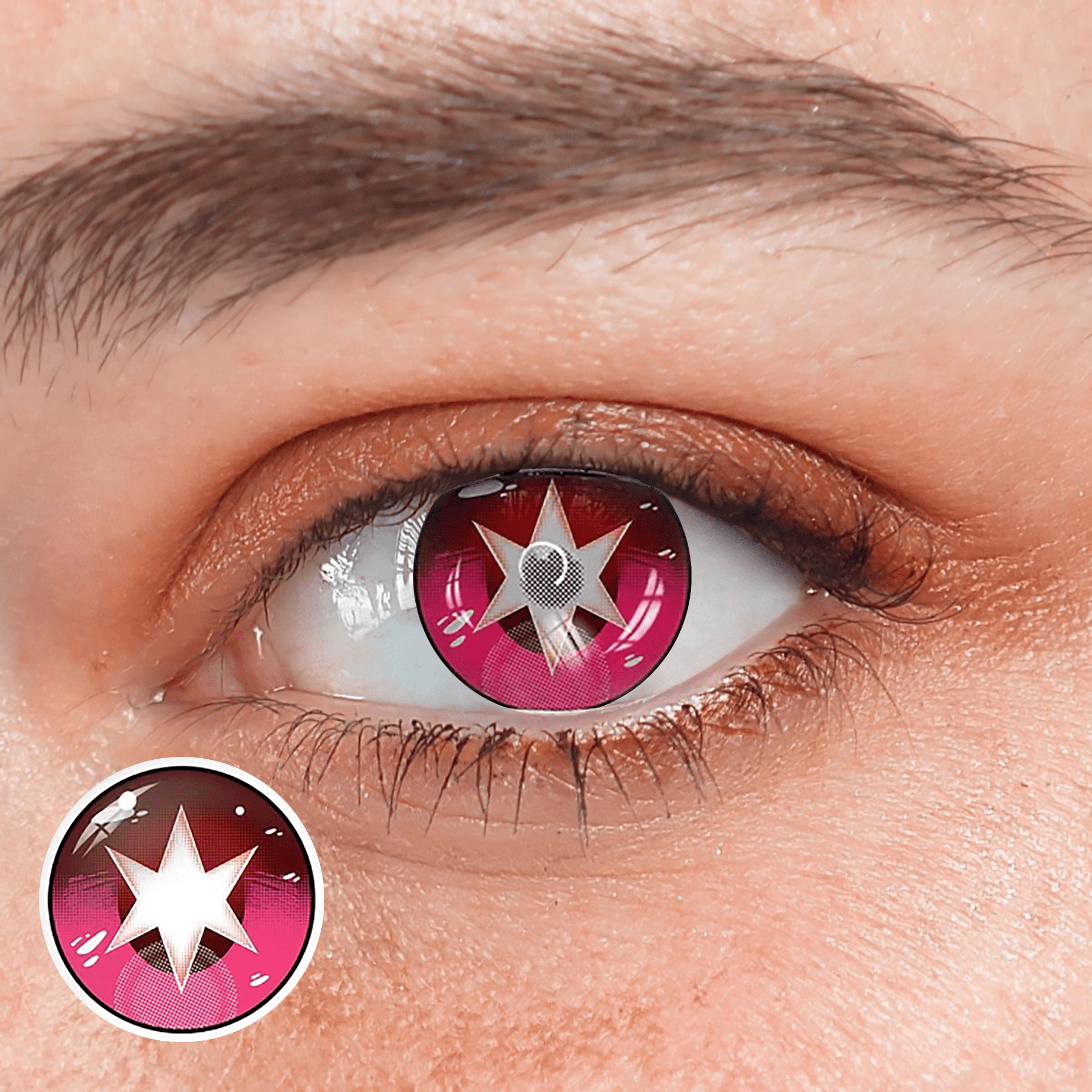 Cosplay Oshi No Ko Hoshino Rubii Red Coloured Contact Lenses - BEAUEYE (UK) Main image