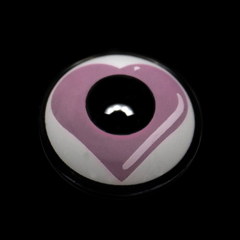 Cosplay Pink Love Heart Pink Coloured Contact Lenses Secondary image