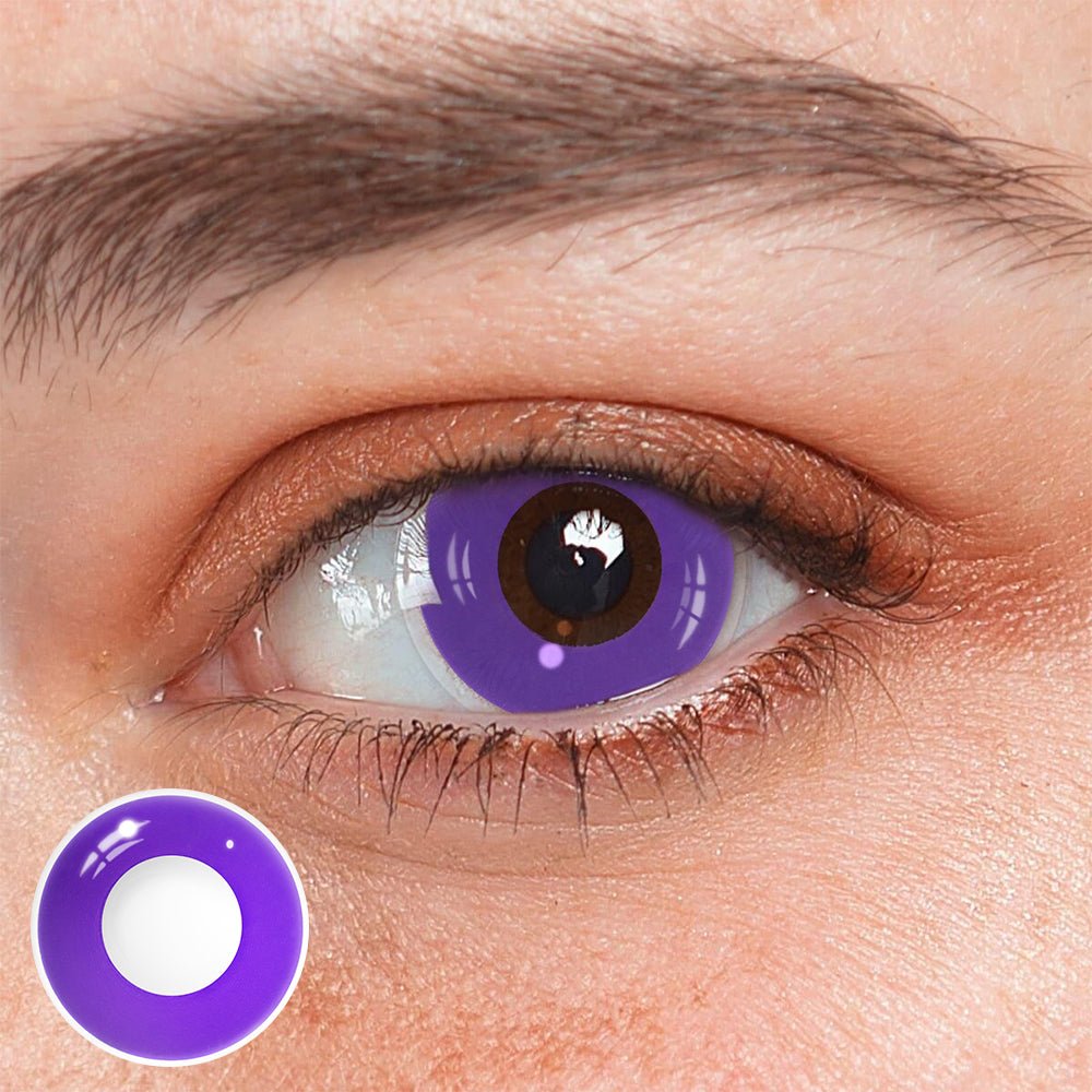 Cosplay Purple Block Coloured Contact Lenses - BEAUEYE (UK) Main image