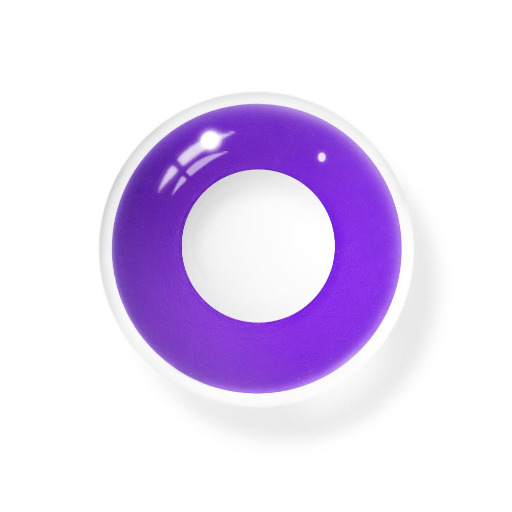 Cosplay Purple Block Coloured Contact Lenses Secondary image