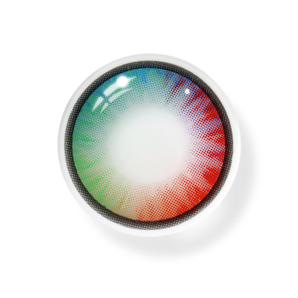 Cosplay Rainbow Kaleidoscope Coloured Contact Lenses Secondary image
