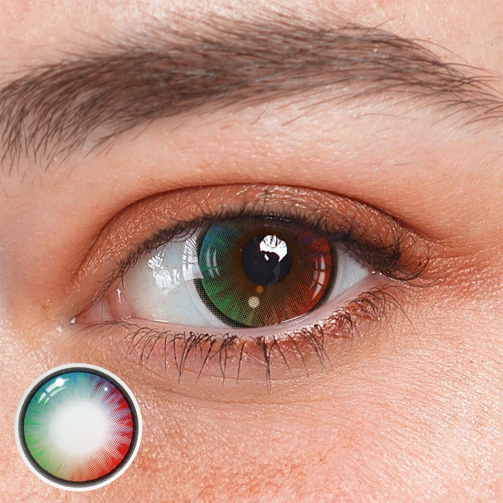 Cosplay Rainbow Kaleidoscope Coloured Contact Lenses - BEAUEYE (UK) Main image