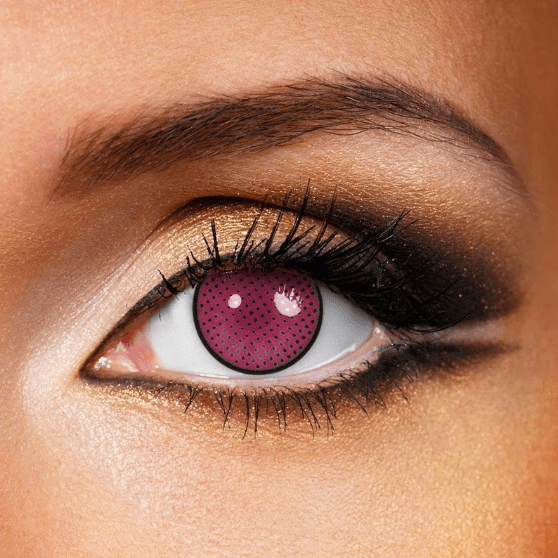 Cosplay Rose mesh pink Coloured Contact Lenses - BEAUEYE (UK) Main image