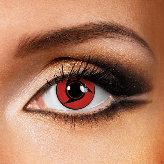 Cosplay Sharingan Red Coloured Contact Lenses - BEAUEYE (UK) Main image