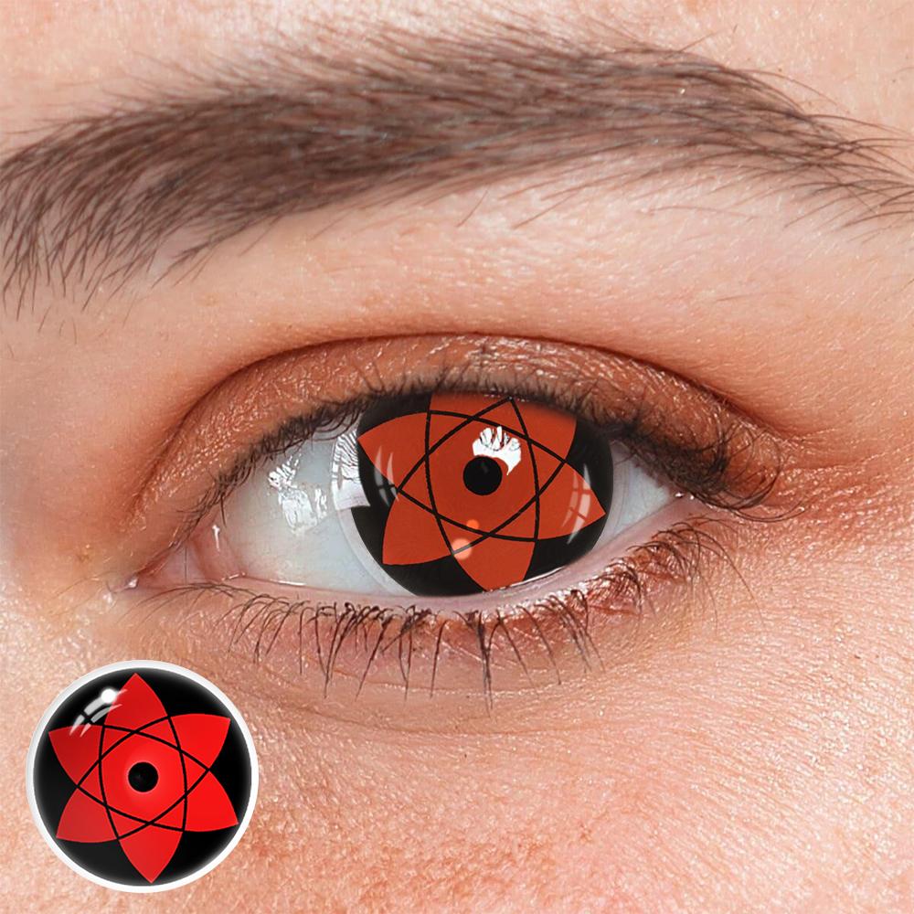 Cosplay Sharingan Uchiha Sasuke Red Coloured Contact Lenses - BEAUEYE (UK) Main image