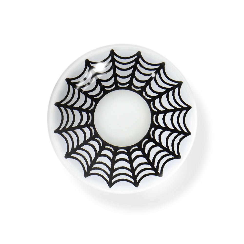 Cosplay SpiderWeb Black Coloured Contact Lenses Secondary image