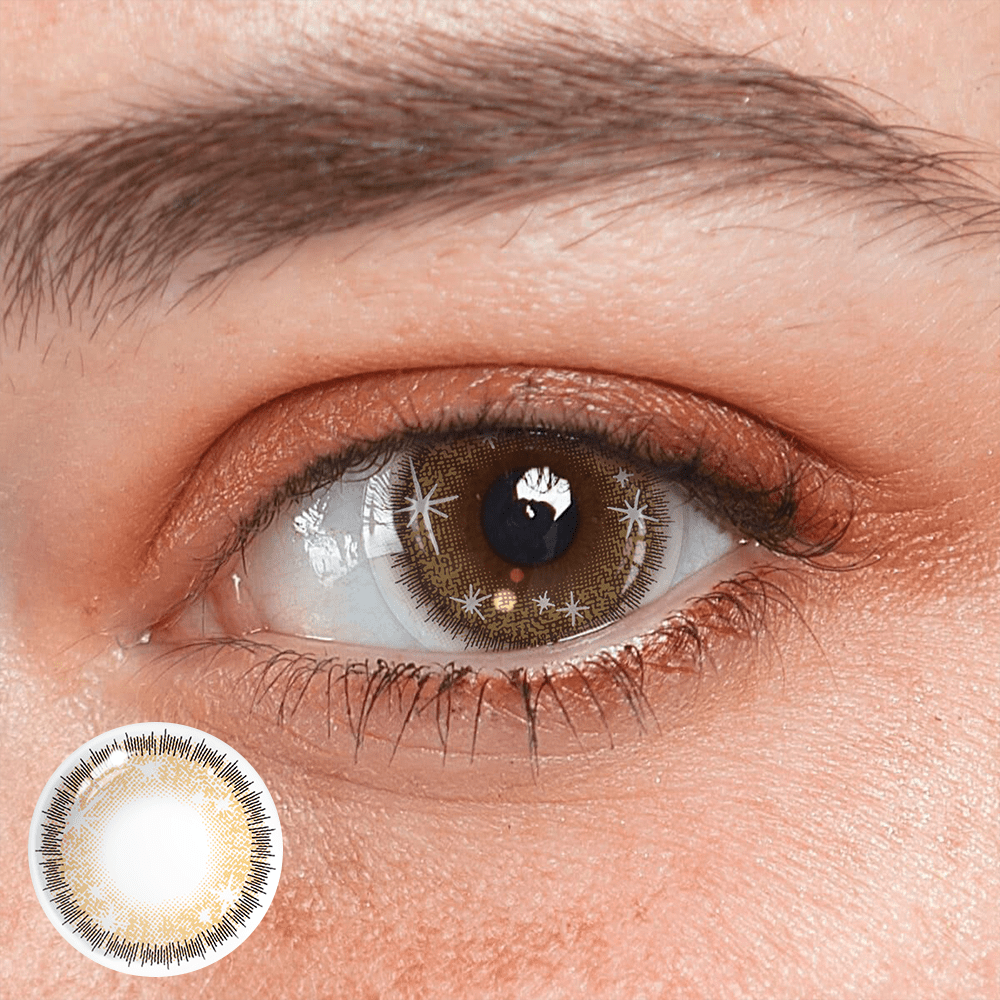 Cosplay Star Eyes Brown Coloured Contact Lenses - BEAUEYE (UK) Main image