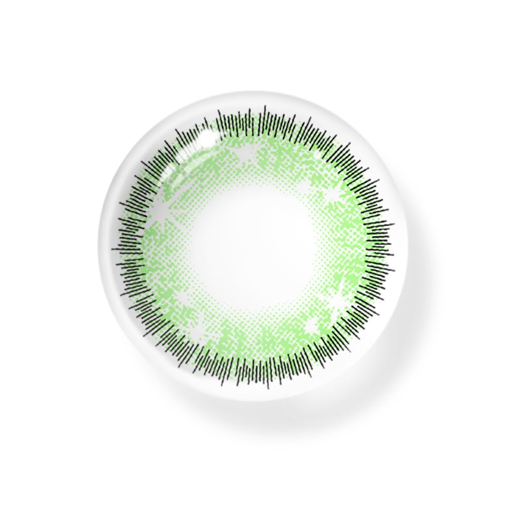 Cosplay Star Eyes Green Coloured Contact Lenses Secondary image