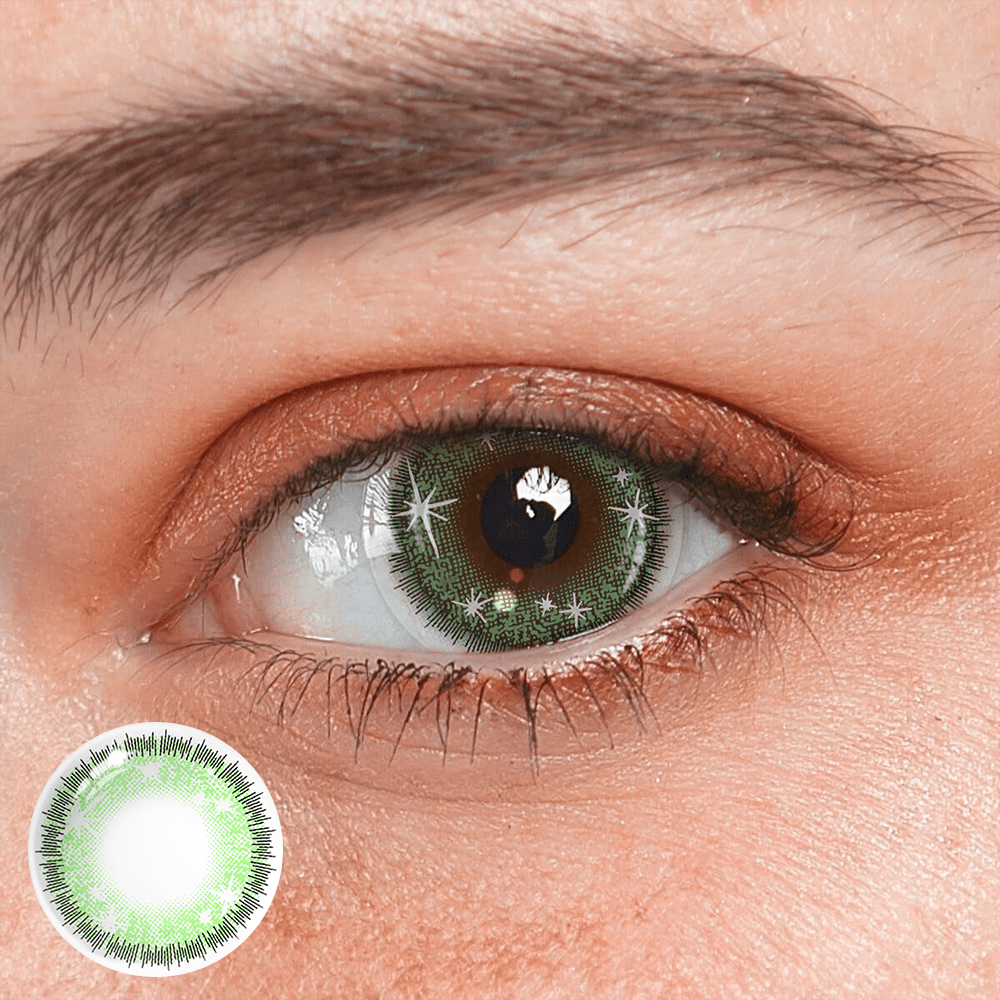 Cosplay Star Eyes Green Coloured Contact Lenses - BEAUEYE (UK) Main image