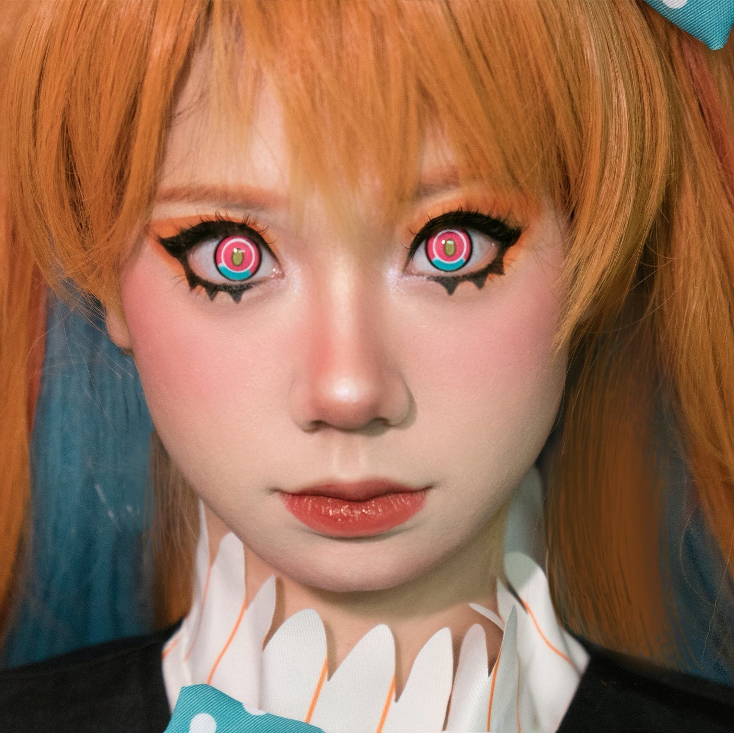 Cosplay Titan Pink Coloured Contact Lenses Secondary image