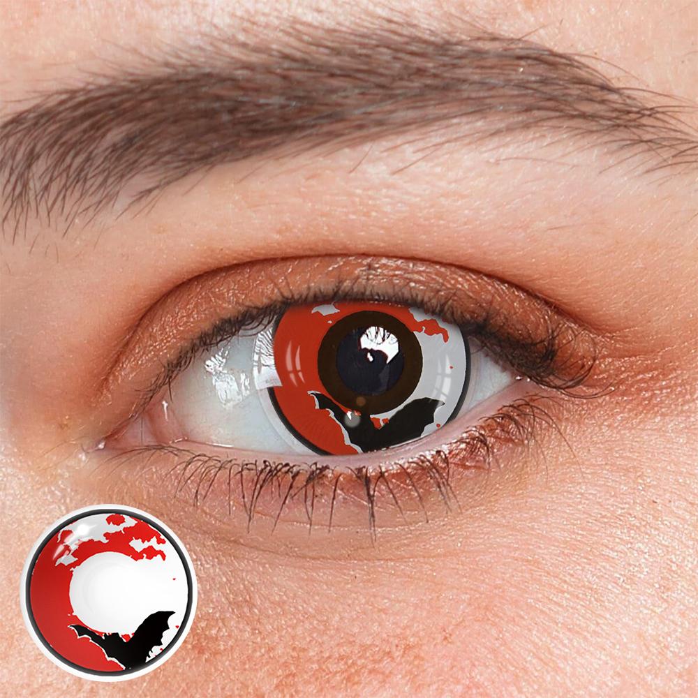 Cosplay Trauma Bat Red Coloured Contact Lenses - BEAUEYE (UK) Main image