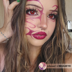 Cosplay ICE Red Prescription Coloured Contact Lenses