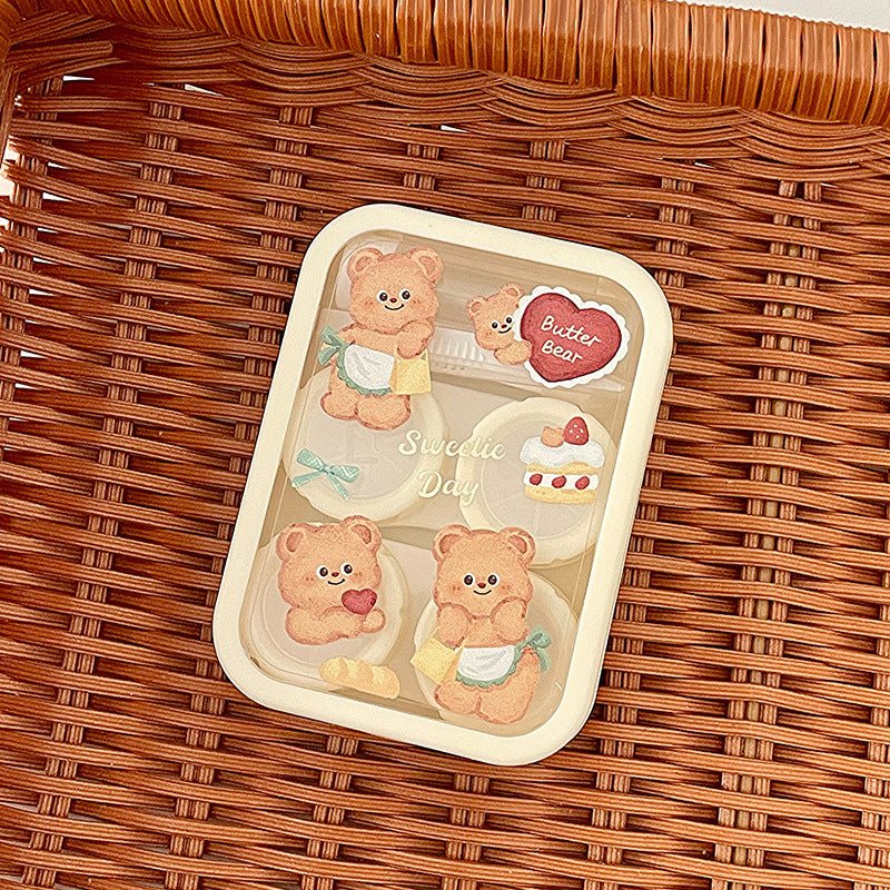 Cute Butter Bear Colored Contact Lens Case - BEAUEYE (UK)