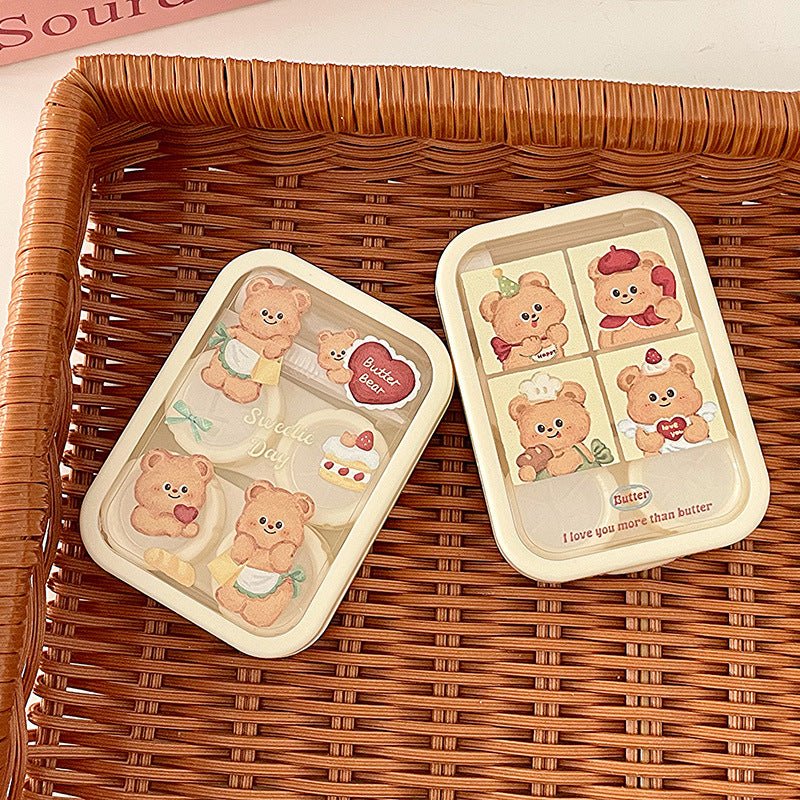Cute Butter Bear Colored Contact Lens Case - BEAUEYE (UK)