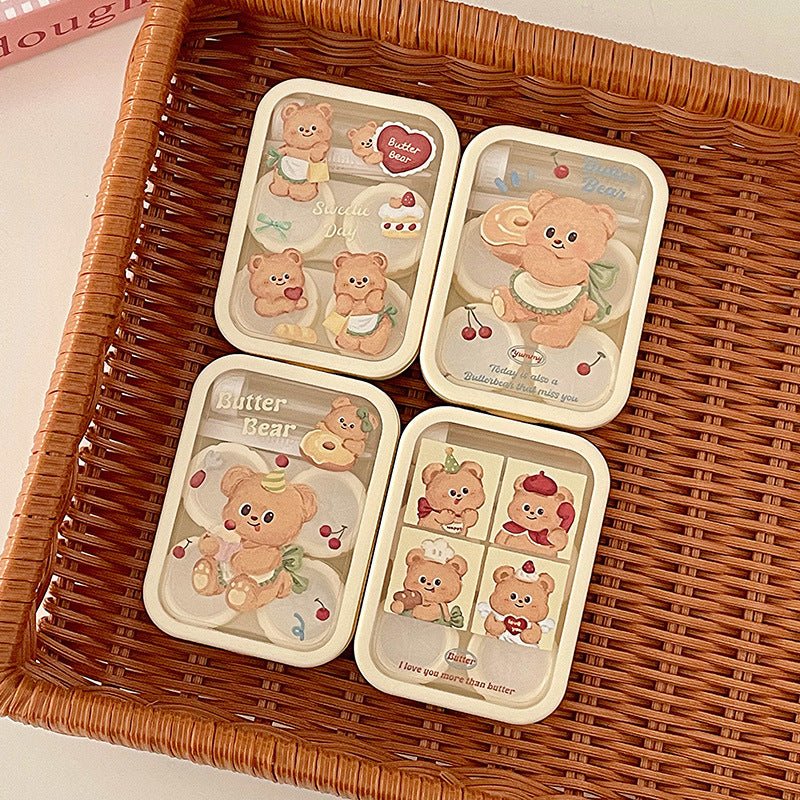 Cute Butter Bear Colored Contact Lens Case Secondary image