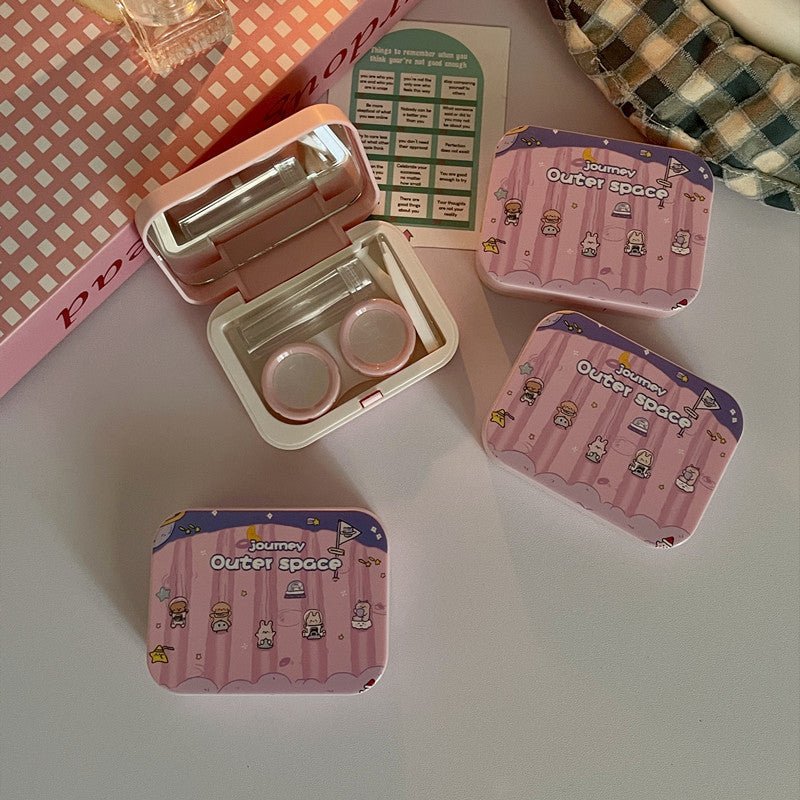 Cute Cartoon Simple Colored Contact Lens Case - BEAUEYE (UK)