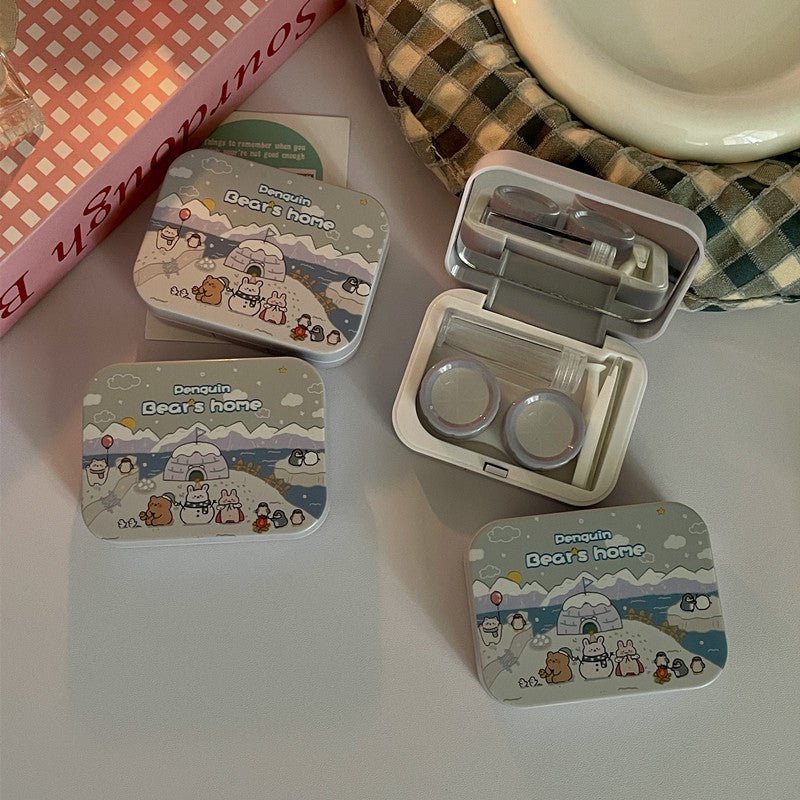 Cute Cartoon Simple Colored Contact Lens Case - BEAUEYE (UK)