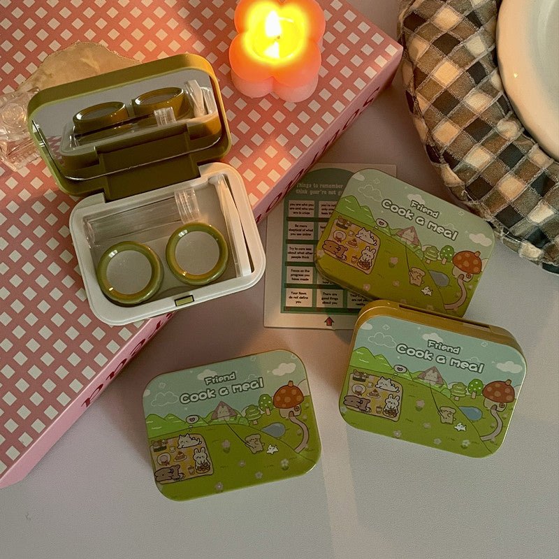 Cute Cartoon Simple Colored Contact Lens Case - BEAUEYE (UK)