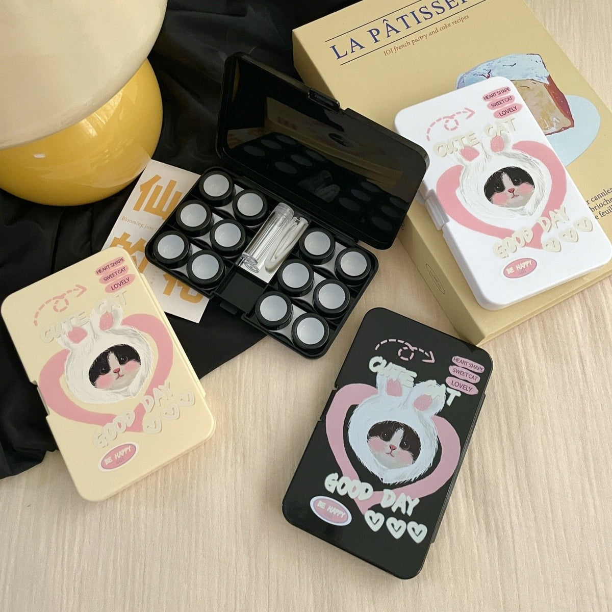 Cute Cat Colored Contact Lens Case - BEAUEYE (UK)