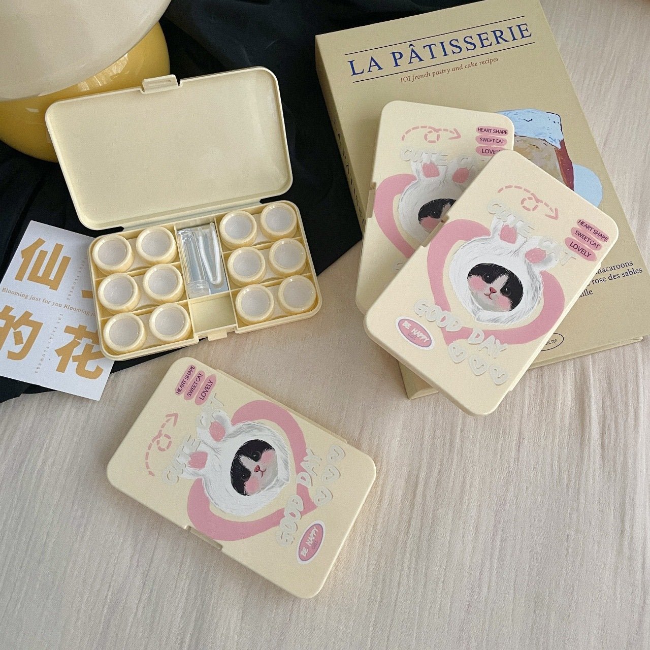 Cute Cat Colored Contact Lens Case - BEAUEYE (UK)