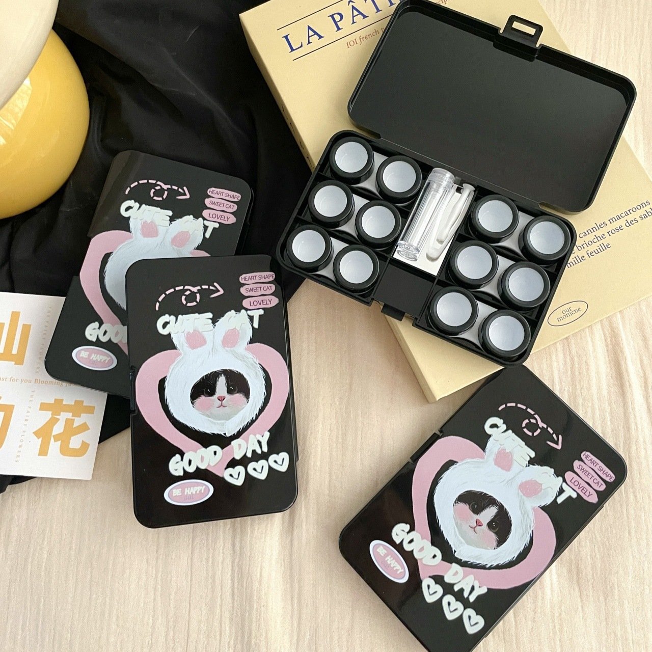 Cute Cat Colored Contact Lens Case - BEAUEYE (UK)