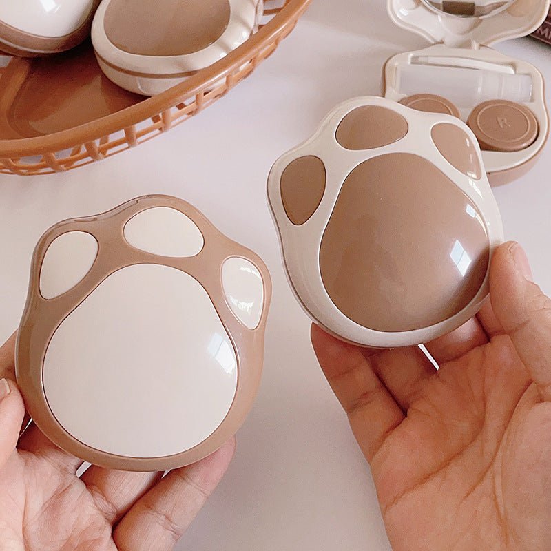 Cute Cat's Paw Colored Contact Lens Case - BEAUEYE (UK)