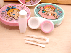 Cute Girl Multicolor Colored Contact Lens Case - BEAUEYE (UK)